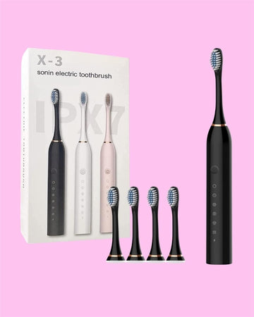 X-3 Sonic Electric Toothbrush with Multiple Brush Heads & Smart Cleaning Modes